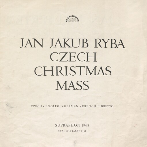Czech Christmas mass: Czech, English, German, French libretto