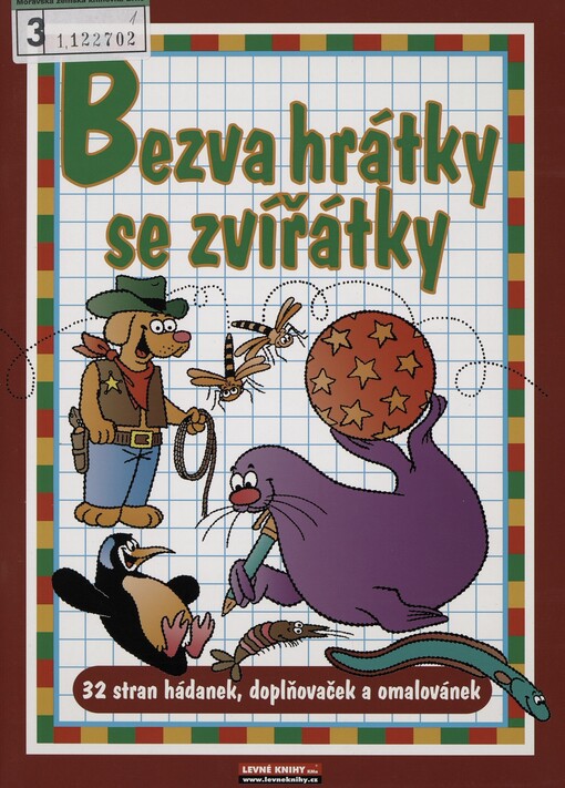 Bezva hrátky se zvířátky: 32 stran hádanek, doplňovaček a omalovánek. [1]