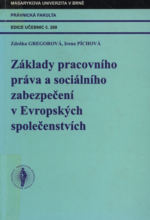 Základy pracovního práva a sociálního zabezpečení v Evropských společenstvích