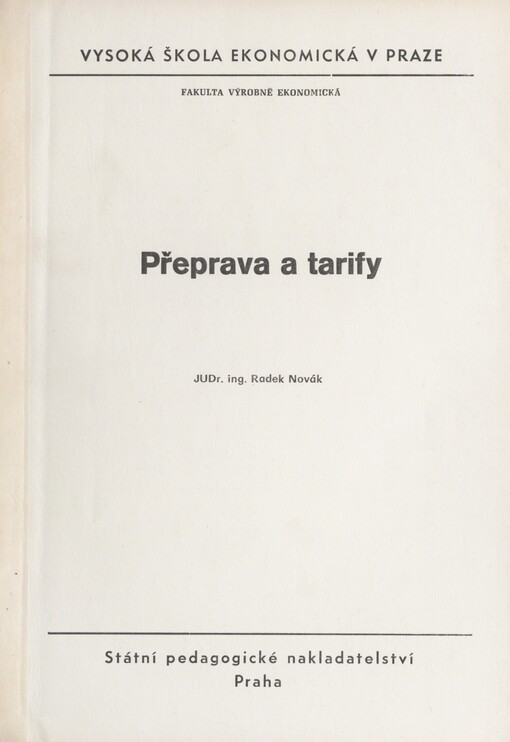 Přeprava a tarify