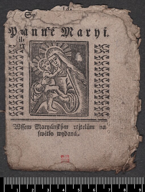 [Pjseň k] Panně Maryi: Wssem Maryánským rtjtelům [!] na swětlo wydaná