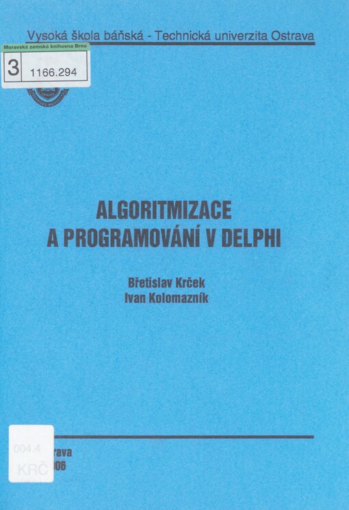 Algoritmizace a programování v Delphi
