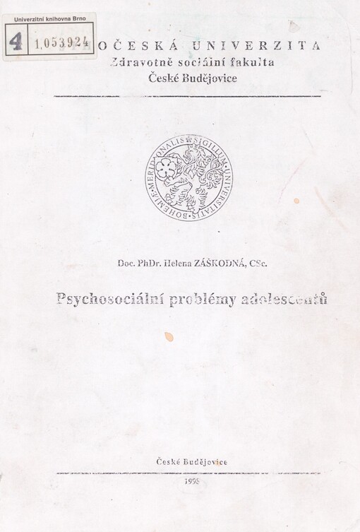 Psychosociální problémy adolescentů
