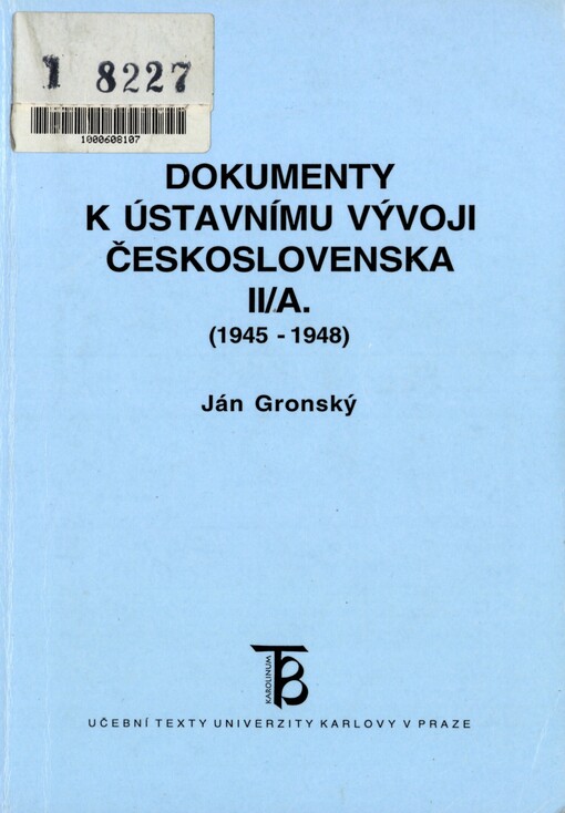 Dokumenty k ústavnímu vývoji Československa