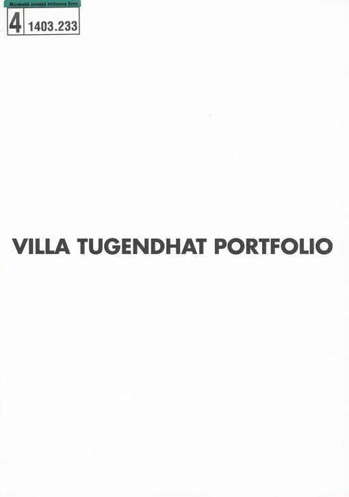 Villa Tugendhat Portfolio