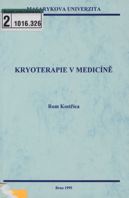 Kryoterapie v medicíně