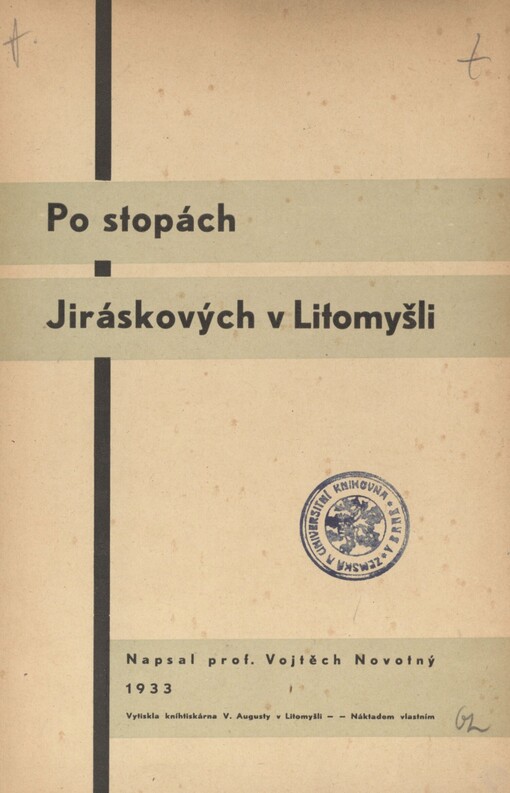 Po stopách Jiráskových v Litomyšli