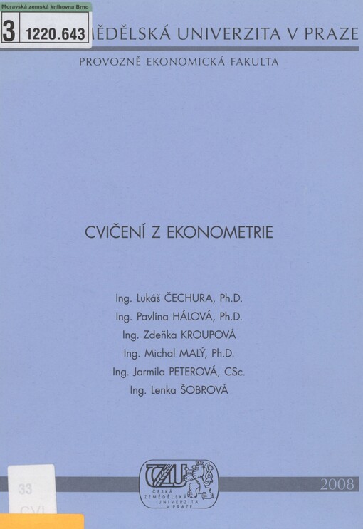 Cvičení z ekonometrie