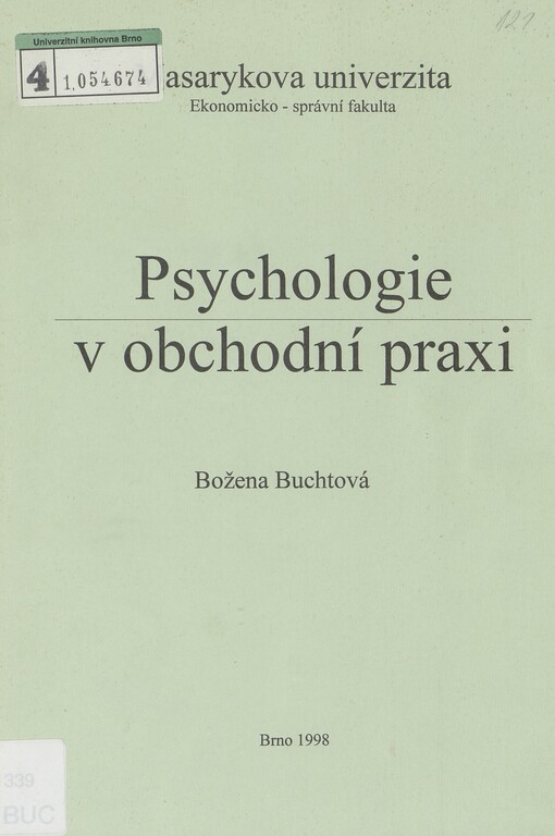Psychologie v obchodní praxi