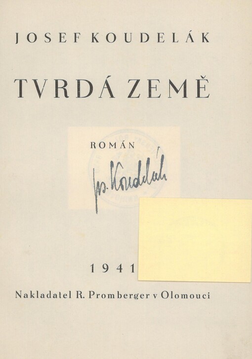 Tvrdá země: Román