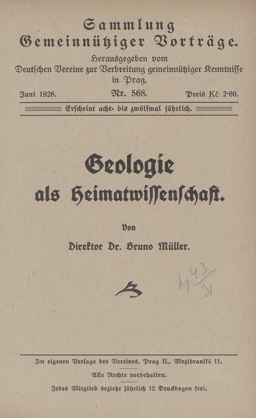 Geologie als Heimatwissenschaft
