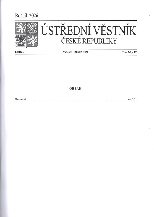 Ústřední věstník České republiky