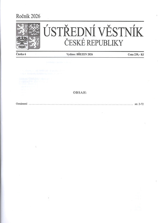 Ústřední věstník České republiky