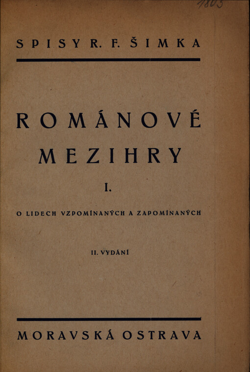 Románové mezihry : o lidech vzpomínaných i zapomínaných