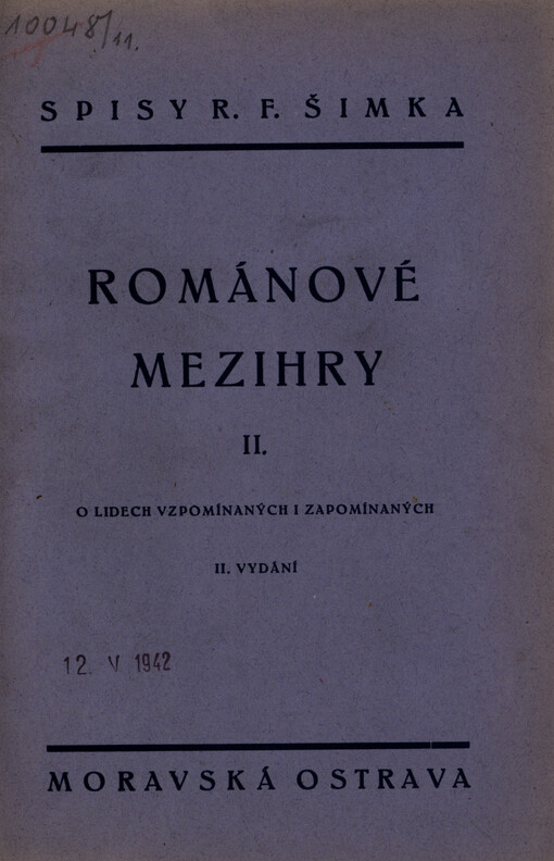 Románové mezihry : o lidech vzpomínaných i zapomínaných