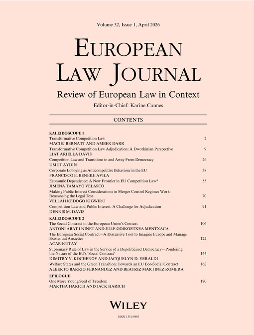 European law journal : review of European law in context