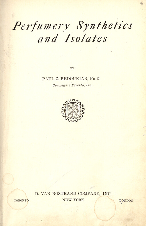 Perfumery synthetics and isolates