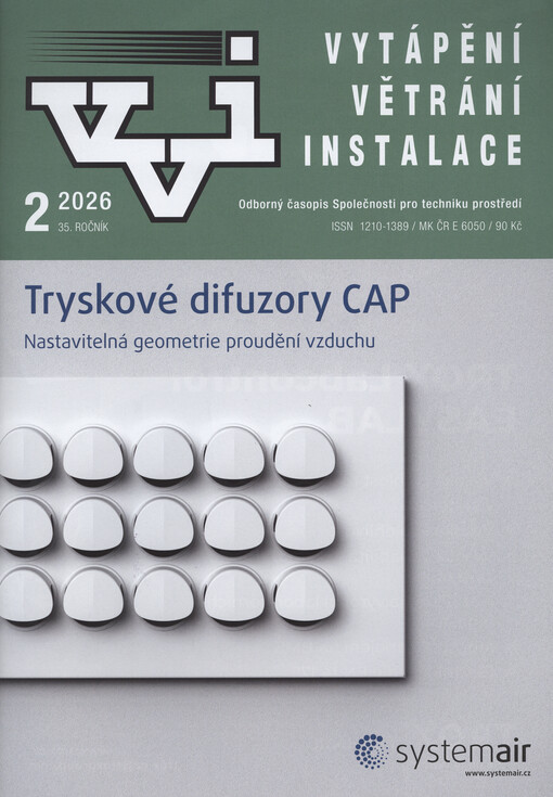 Vytápění, větrání, instalace = Journal of heating, ventilation, sanitation : odborný recenzovaný časopis Společnosti pro techniku prostředí