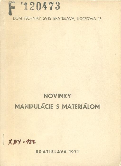 Novinky manipulácie s materiálom