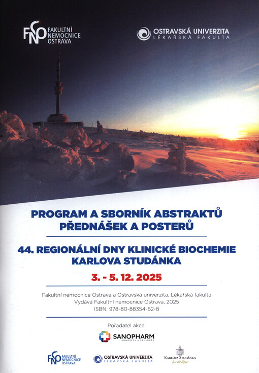 ... regionální pracovní dny klinické biochemie : program a sborník : Karlova Studánka, ...