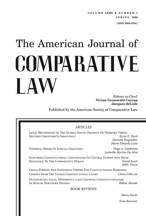 The American journal of comparative law