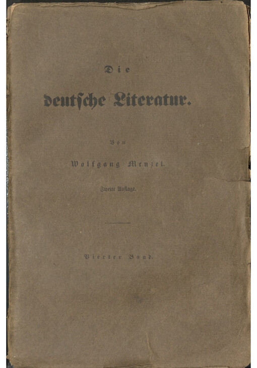 Die deutsche Literatur. Vierter und letzter Theil