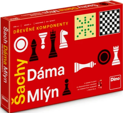 Šachy, dáma, mlýn