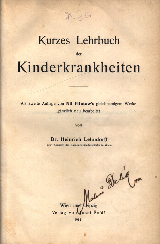 Kurzes Lehrbuch der Kinderkrankheiten