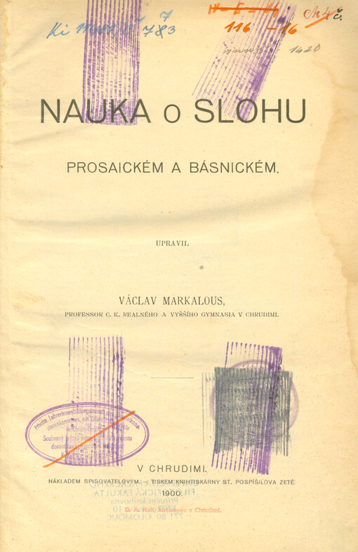 Nauka o slohu prosaickém a básnickém