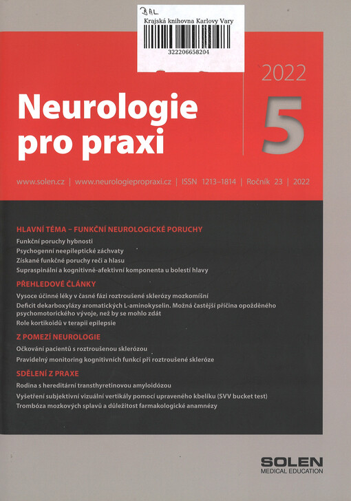 Neurologie pro praxi