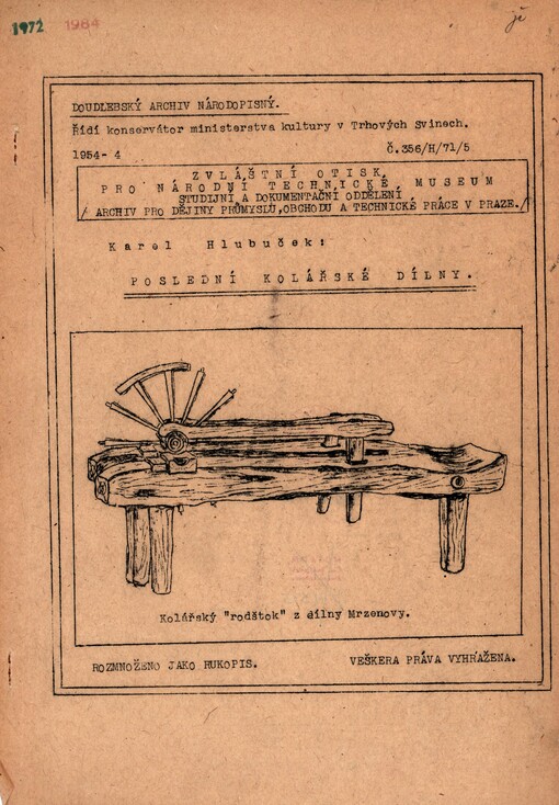 Poslední kolářské dílny