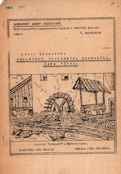 Vzpomínky posledního sekerníka Jana Vávry