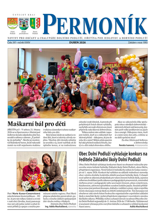 Permoník : noviny pro občany a chalupáře Jiřetínska