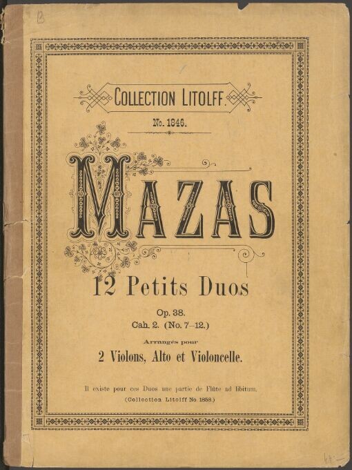 Douze Petits Duos pour deux Violons Op. 38. Cah. II