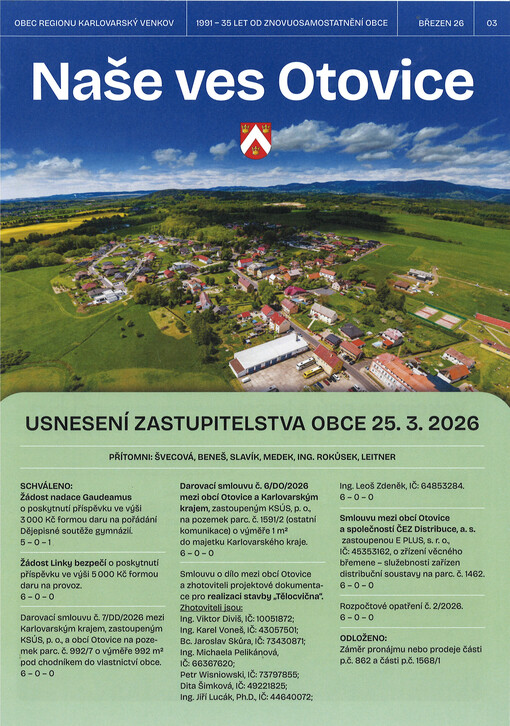 Naše ves : otovické noviny : otovické vydání