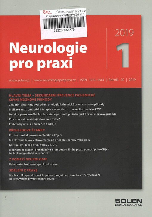 Neurologie pro praxi