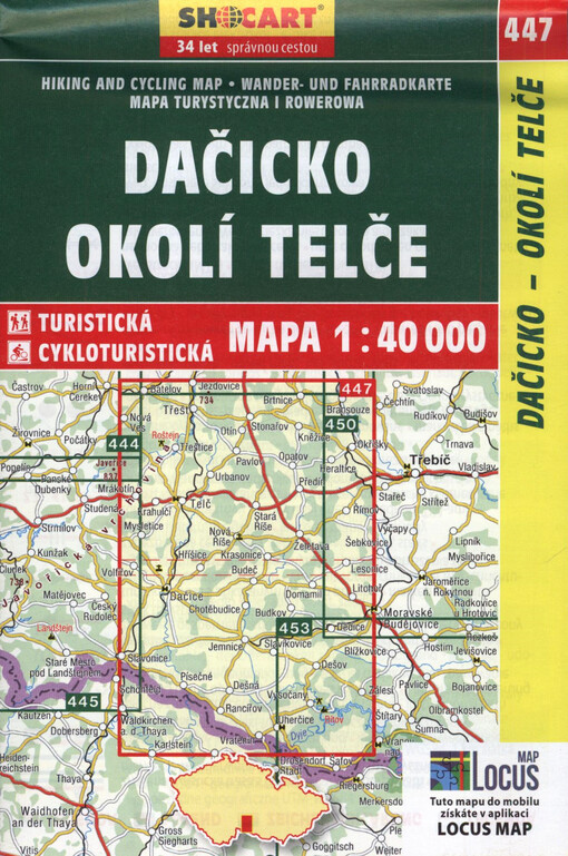 Dačicko, okolí Telče : turistická a cykloturistická mapa 1:40 000