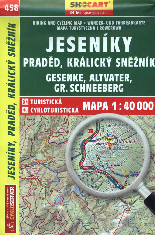 Jeseníky, Praděd, Králický Sněžník = Gesenke, Altvater, Gr. Schneeberg : turistická a cykloturistická mapa 1:40 000