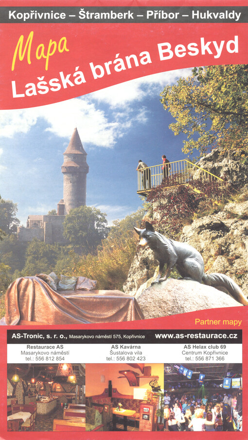Lašská brána Beskyd Kopřivnice - Štramberk - Příbor - Hukvaldy : mapa