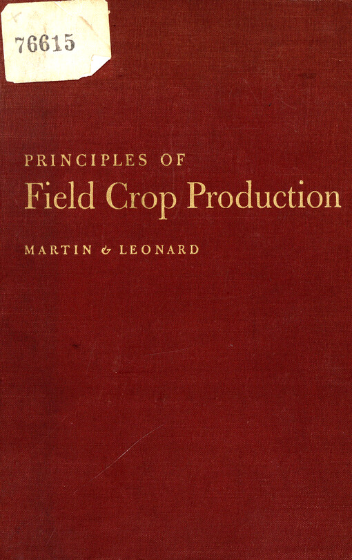 Principles of field crop production