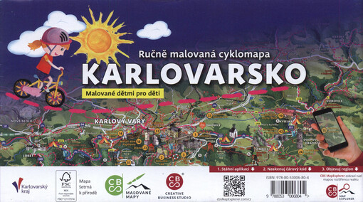 Ručně malovaná cyklomapa Karlovarsko : malované dětmi pro děti