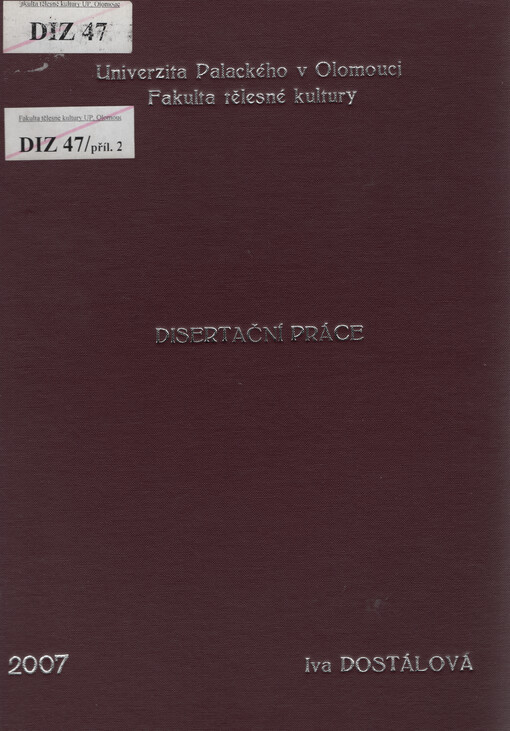 Somatická charakteristika a analýza svalových funkcí dívek staršího školního věku se specificky zaměřenou pohybovou aktivitou