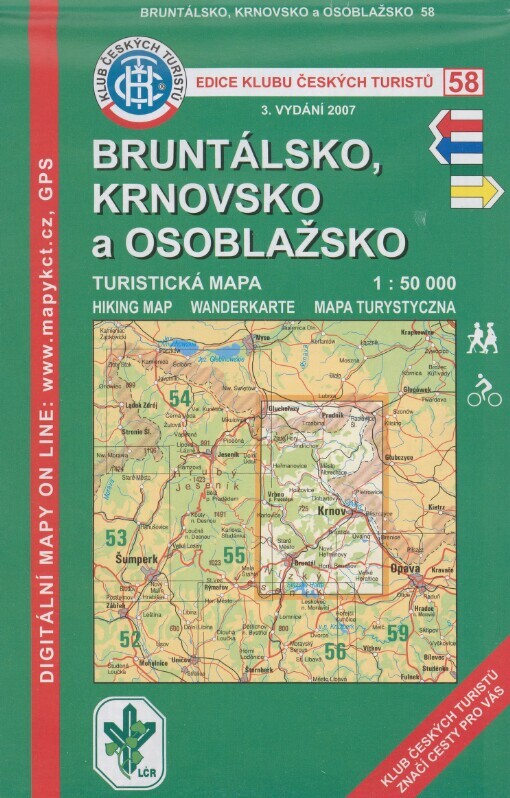 Bruntálsko, Krnovsko a Osoblažsko: turistická mapa 1:50 000