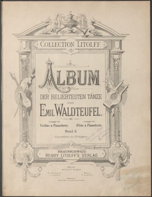 Album der beliebtesten Tänze: Violine & Pianoforte. Band 2