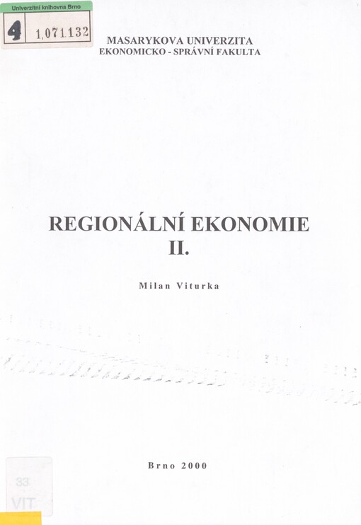 Regionální ekonomie II
