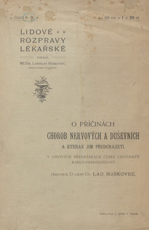 O příčinách chorob nervových a duševních a kterak jim předcházeti