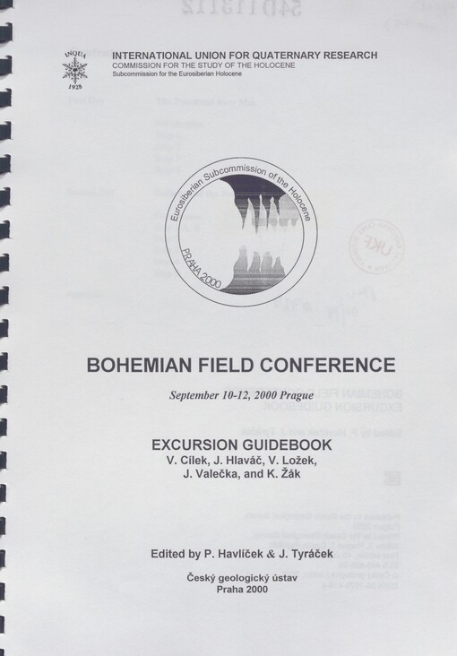 Bohemian field conference: September 10-12, 2000 Prague : excursion guidebook