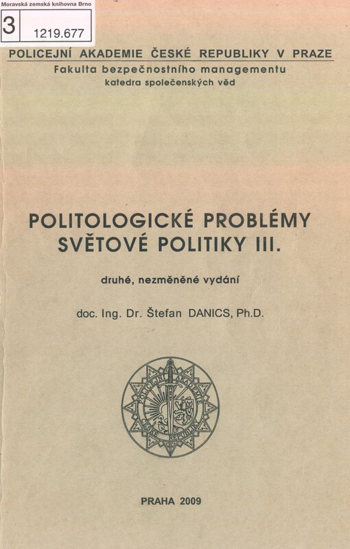 Politologické problémy světové politiky III