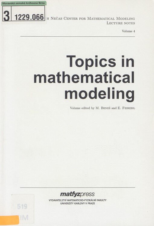 Topics in mathematical modeling