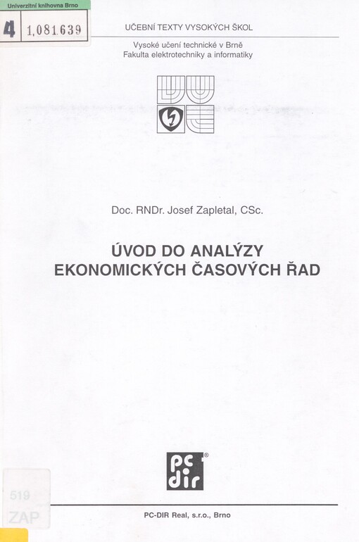 Úvod do analýzy ekonomických časových řad